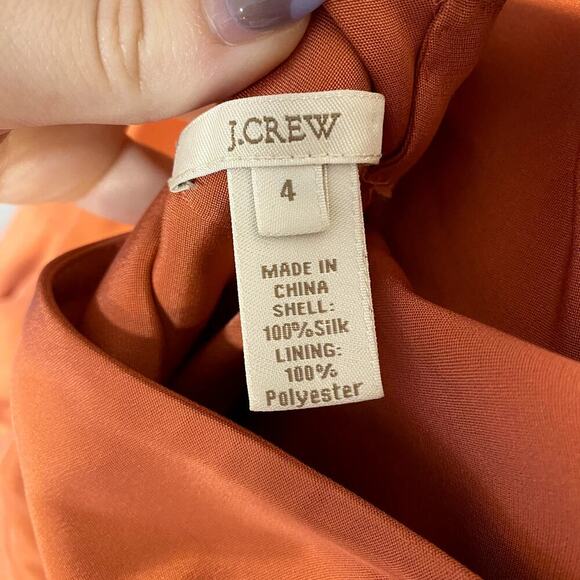 J.Crew 100% Silk Bridesmaid Dress Size 4 Cowl Neck Gown Elegant Minimalist Short - Picture 9 of 10